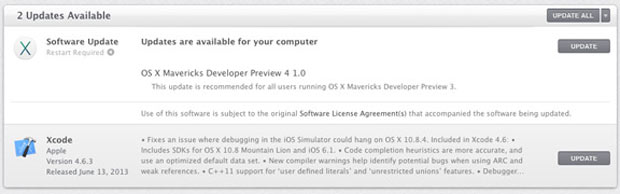 Скачать OS X Mavericks 10.9 Developer Preview 4