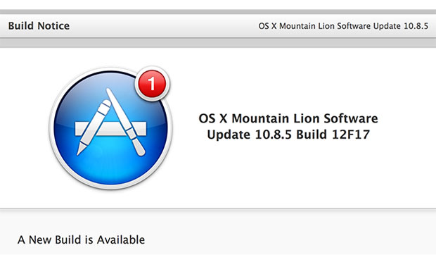 Вероятно последнее обновление OS X Mountain Lion 10.8.5