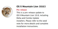 Вероятно последнее обновление OS X Mountain Lion 10.8.5