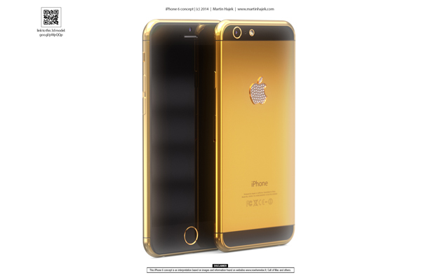 Мартин Хайек создал золотой концепт 4,7-дюймового iPhone 6