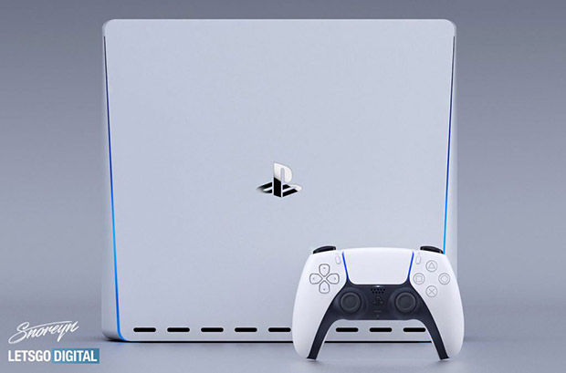 Показаны концепт арты приставки PlayStation 5 с новым геймпадом DualSense