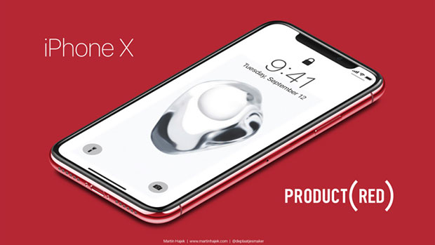 Концепт смартфона iPhone X (PRODUCT) RED