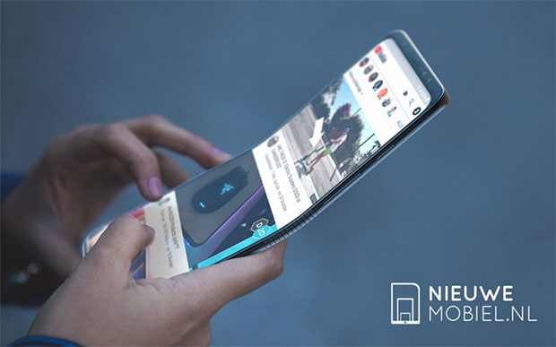 Концепт сгибаемого смартфона Samsung, основанный на утечках