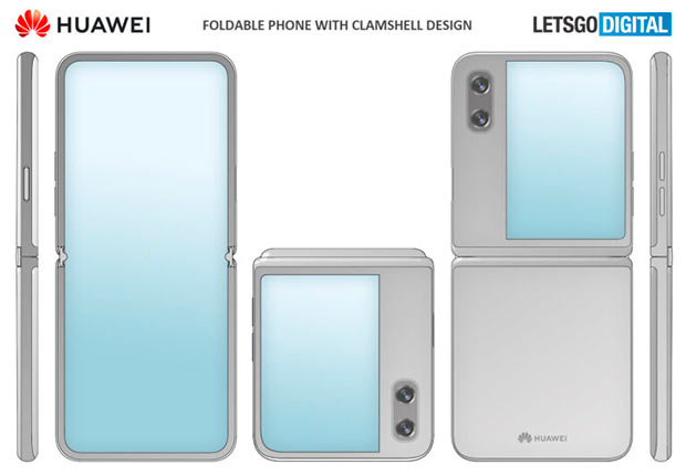 Huawei запатентовала смартфон-раскладушку, похожую на Samsung Galaxy Z Flip