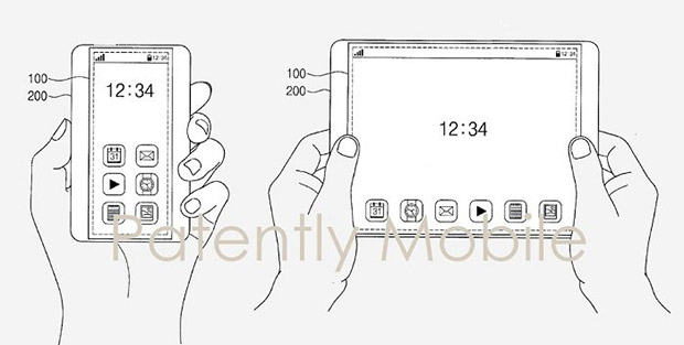 Samsung запатентовала смартфон с растягивающимся дисплеем