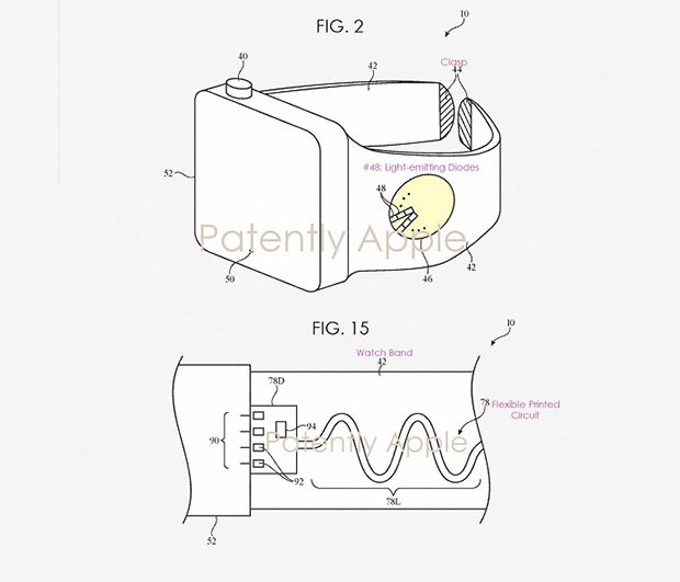 Apple запатентовала смарт-браслет с электронной составляющей в ремешке
