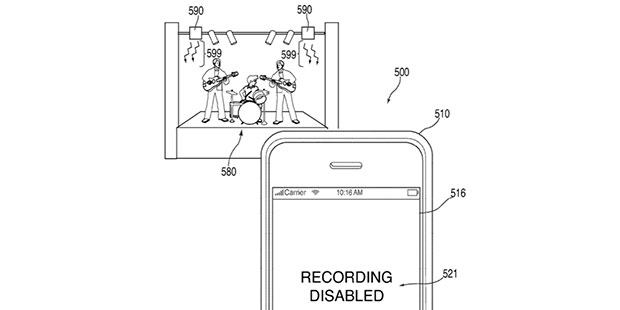 Apple запатентовала технологию, блокирующую видео и фотосъемку