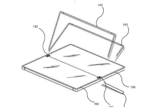 Новый патент Microsoft описывает девайс со сменяемой площадью экрана