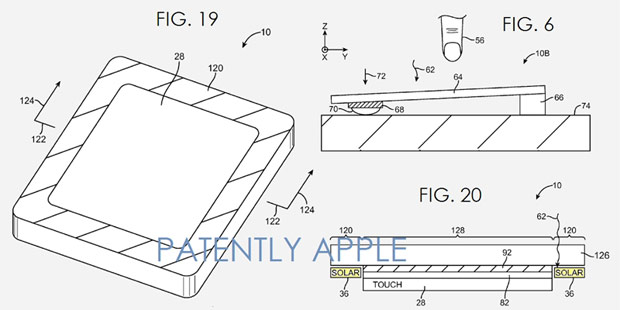 Apple патентует встроенную в тачпад солнечную батарею