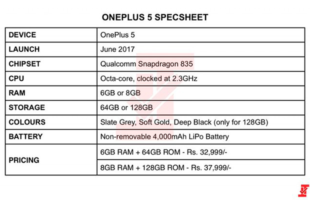 OnePlus 5 получит аккумулятор емкостью 4 000 мАч
