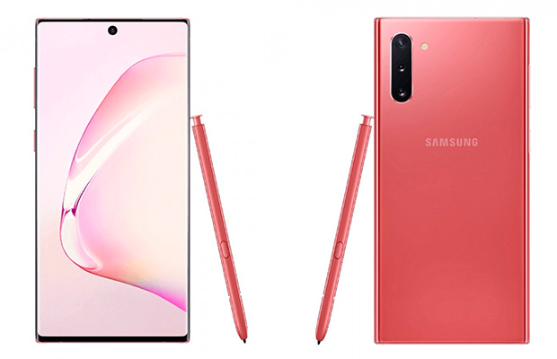 Появились рендеры Galaxy Note10 в розовом цвете