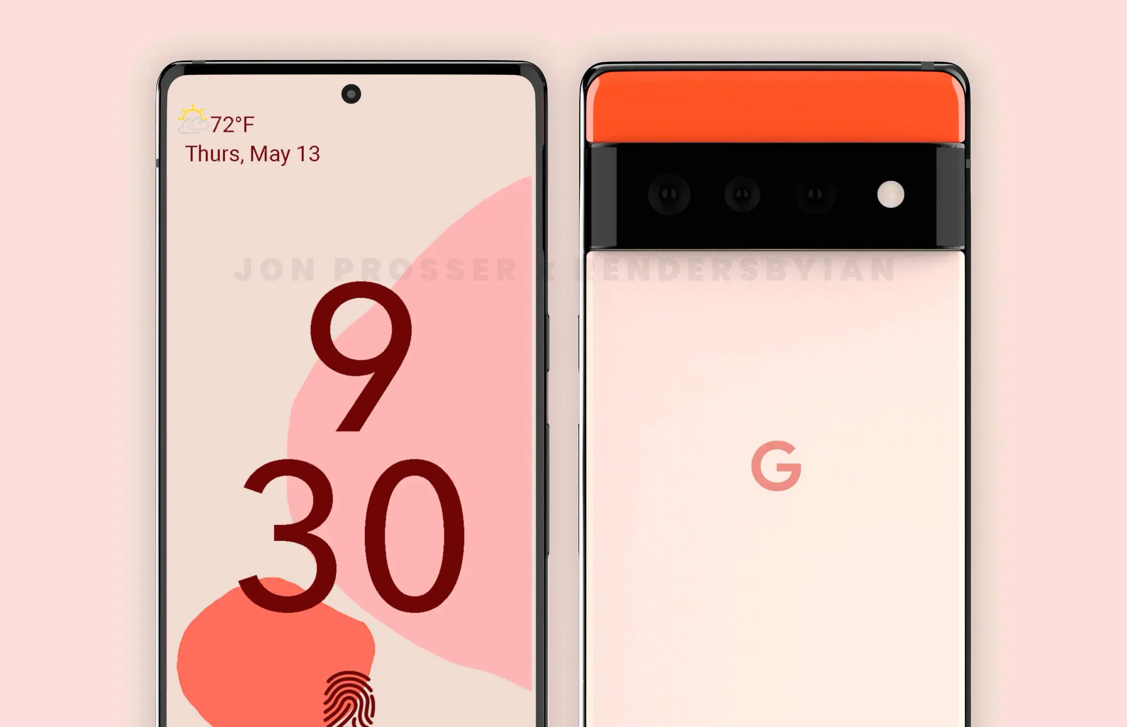 Опубликованы рендеры смартфонов Google Pixel 6 и Pixel 6 Pro