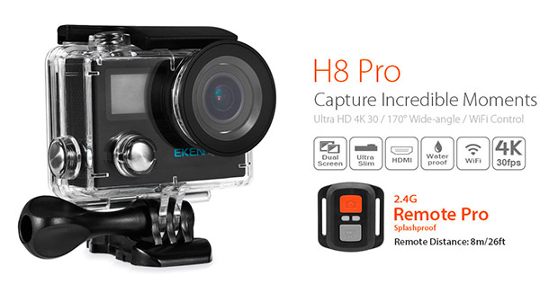 Представлена 4K экшн-камера EKEN H8 Pro