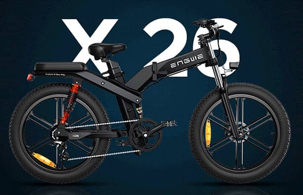 Представлены электрические велосипеды Engwe X20, X24 и X26 с запасом хода более 200 км