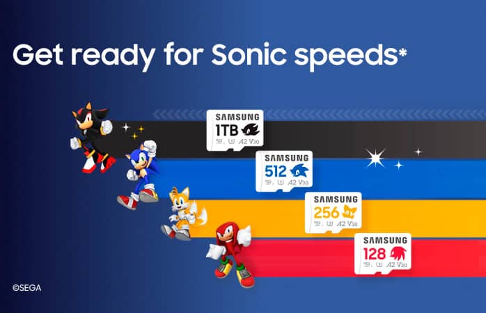 Samsung выпустила microSD-карты Sonic the Hedgehog PRO Plus