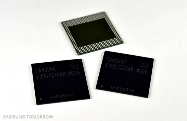Samsung изготовила первый в мире чип 8Gb LPDDR4 Mobile DRAM