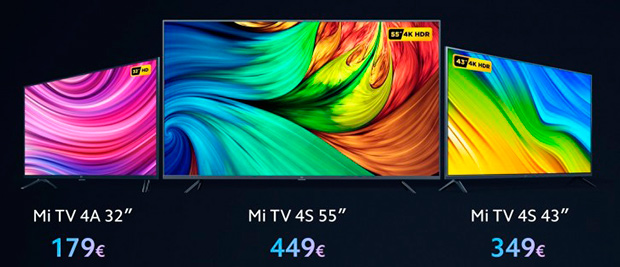 Xiaomi представила линейку телевизоров Mi TV 4S в Европе