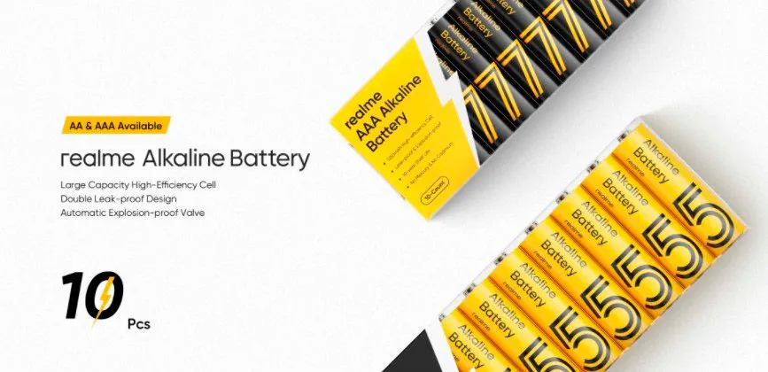 Realme выпустила высокоэффективные пальчиковые и минипальчиковые батарейки