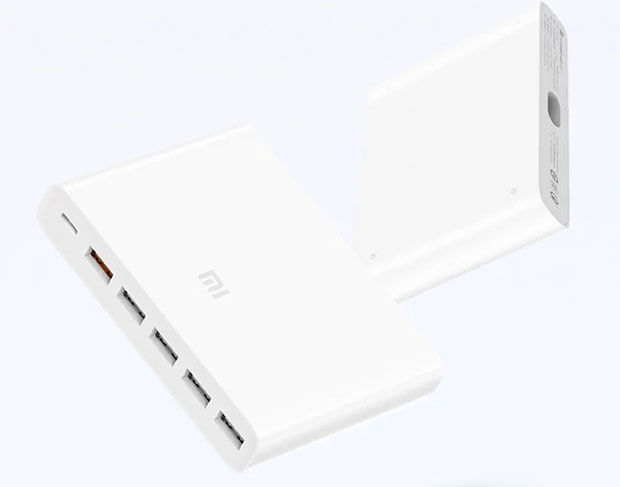 Xiaomi выпустила 60-ваттное 6-портовое зарядное устройство