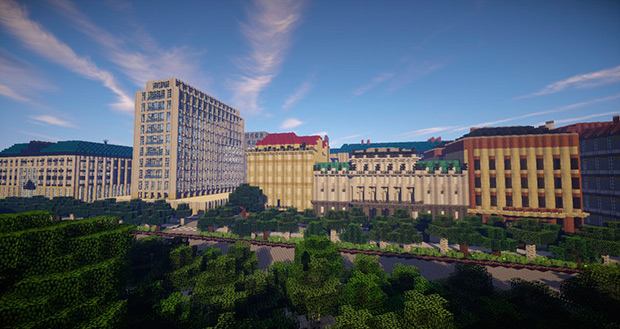 Игроки Minecraft создали копию Вены с помощью пиксель-арта