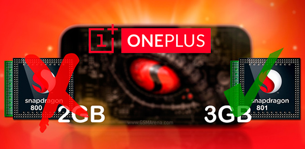 OnePlus One будет иметь 3 Гб оперативной памяти и процессор 2,5 ГГц