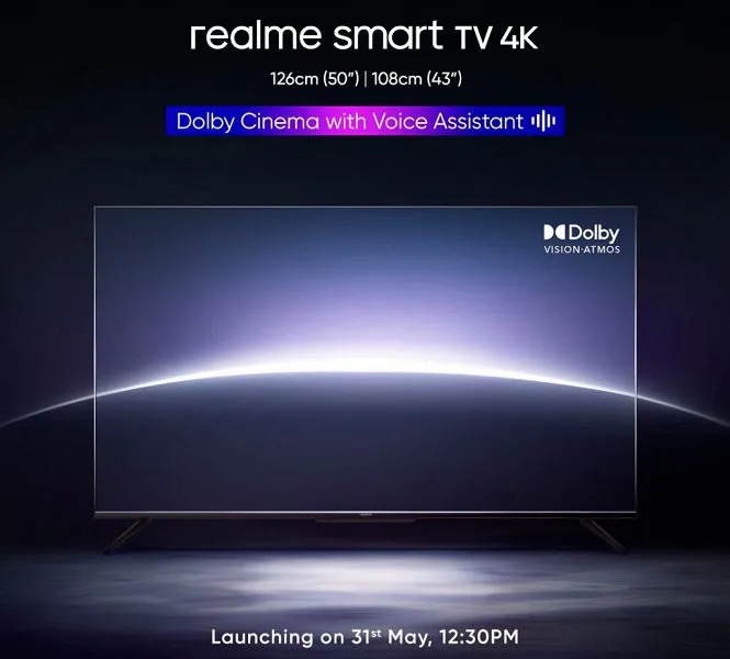 Realme представит два новых смарт-телевизора 31 мая