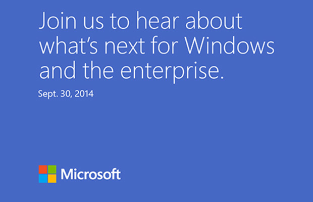 Microsoft приглашает на мероприятие 30 сентября, на котором может анонсировать Windows 9