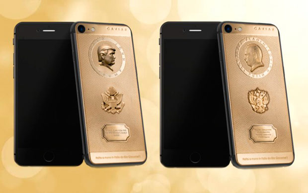 Caviar представила iPhone 7 с портретами Дональда Трампа и Владимира Путина