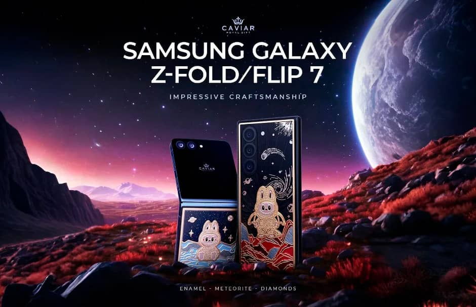 Caviar представила коллекцию Galaxy Z Fold 7 и Z Flip 7 с изображением космического Labubu