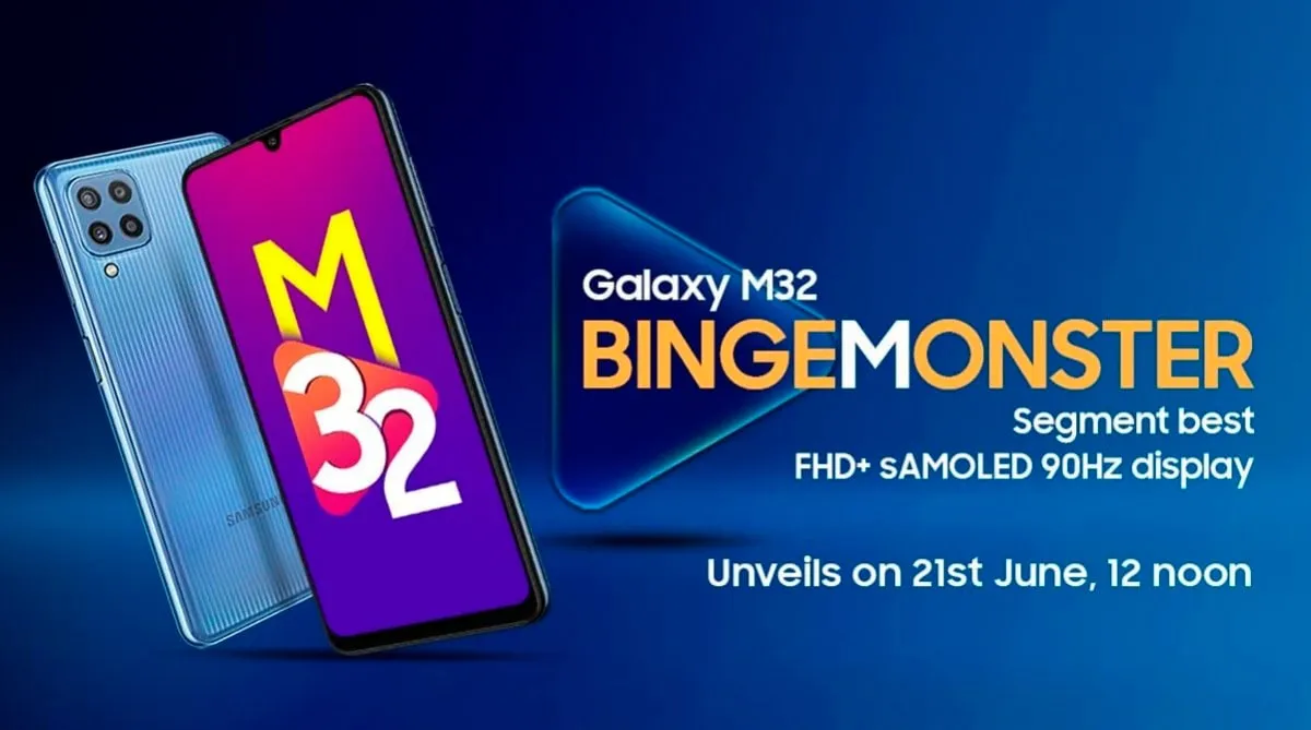 Samsung Galaxy M32 будет представлен 21 июня с батареей на 6000 мАч