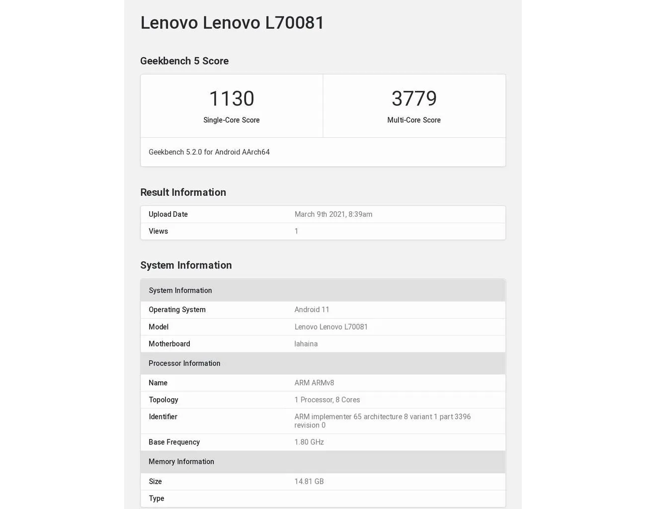 Раскрыты характеристики игрового смартфона Lenovo Legion 2 Pro
