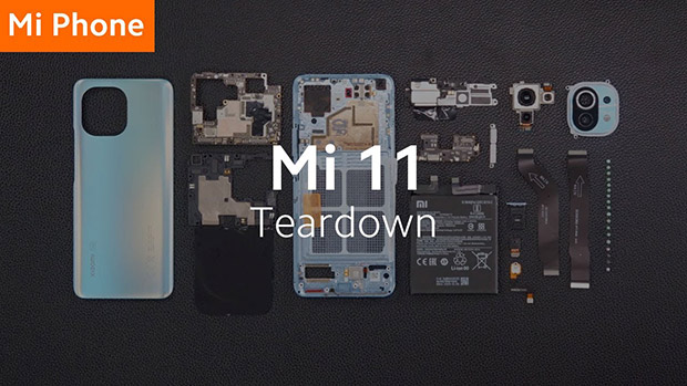 Опубликована официальная разборка глобальной версии Xiaomi Mi 11