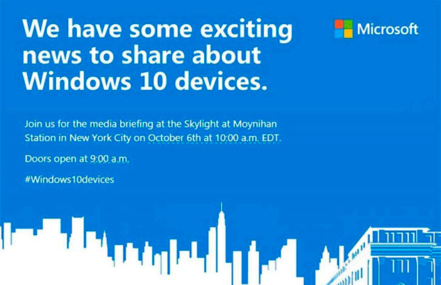 Microsoft представит флагманские смартфоны и планшет 6 октября
