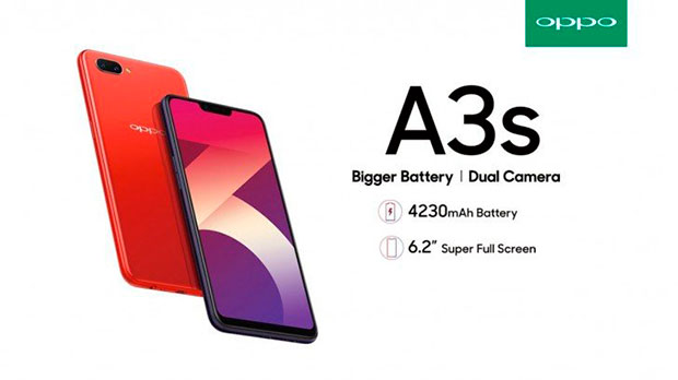 Представлен бюджетный смартфон Oppo A3s с двойной камерой