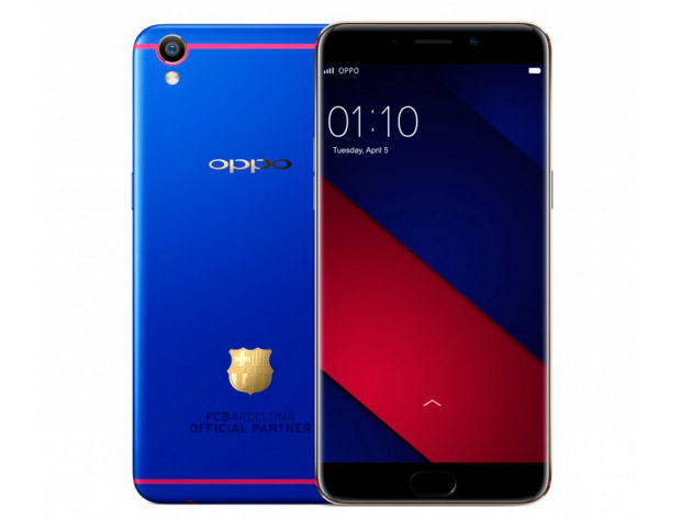 Oppo представила стилизованный смартфон F1 Plus FC Barcelona Edition