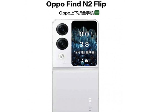 Опубликован качественный рендер складного смартфона Oppo Find N2 Flip