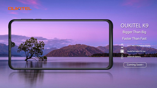 Представлен новый 7.12-дюймовый смартфон Oukitel K9