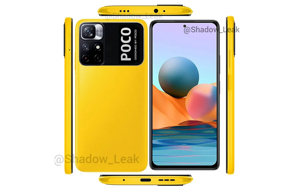 Опубликован рендер смартфона Poco M4 Pro 5G