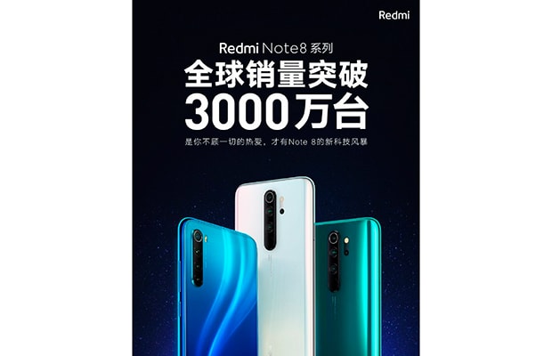 Продажи смартфонов серии Redmi Note 8 в мире превысили 30 миллионов