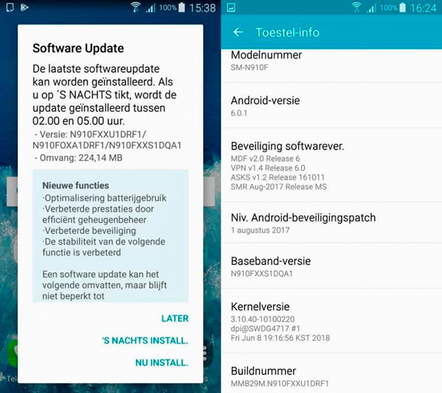 Samsung Galaxy Note4 получил обновление, улучшающее работу батареи