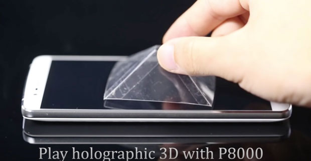 Демонстрация 3D голографических проекций на смартфоне Elephone P8000