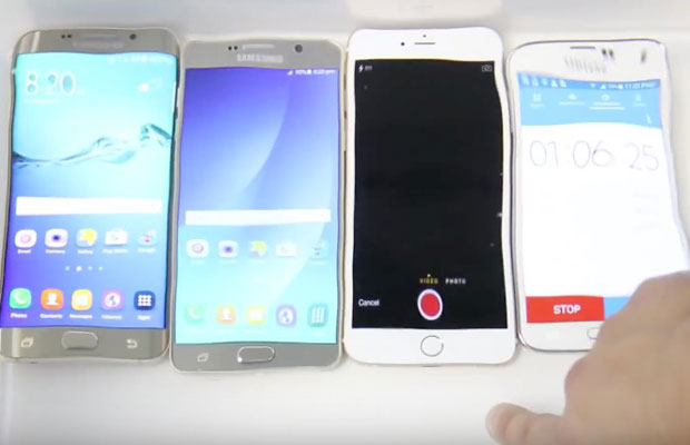 Испытание водой Samsung Galaxy Note 5, S6 Edge Plus и iPhone 6 Plus
