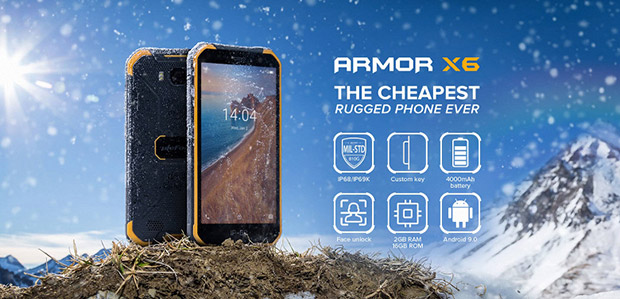 Выпущен бюджетный защищенный смартфон Ulefone Armor X6
