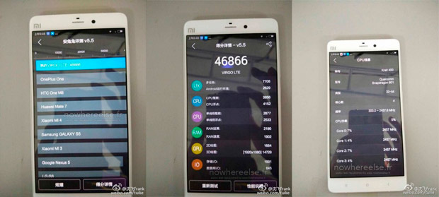 Xiaomi Mi5 протестировали в бенчмаркинге AnTuTu