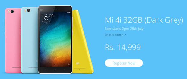 Xiaomi выпустила смартфон Mi 4i с объемом памяти 32 Гб