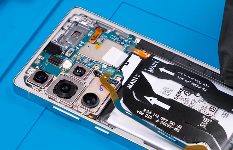 Произведена подробная разборка смартфона Samsung Galaxy S25 Ultra