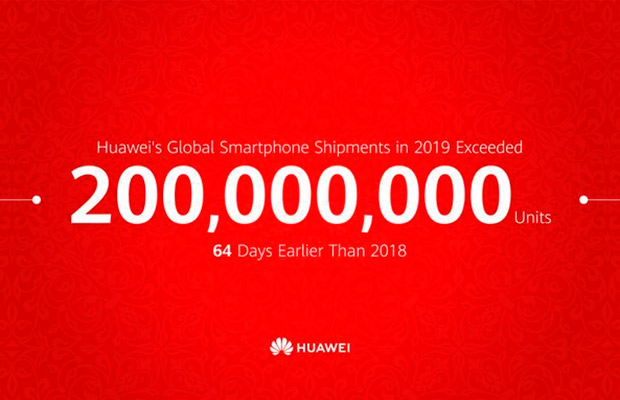Huawei продала 200 миллионов смартфонов на два месяца раньше, чем в 2018 году