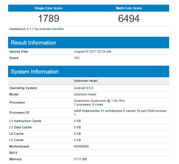 Nokia 8 замечен под управлением Android 8.0