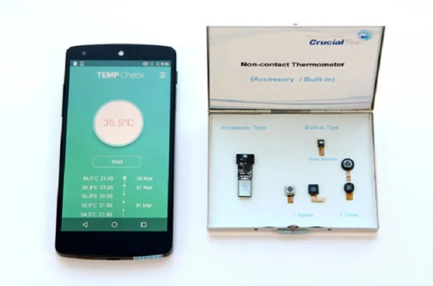 Бесконтактный модульный термометр для смартфонов измерит температуру за 0.5 секунды