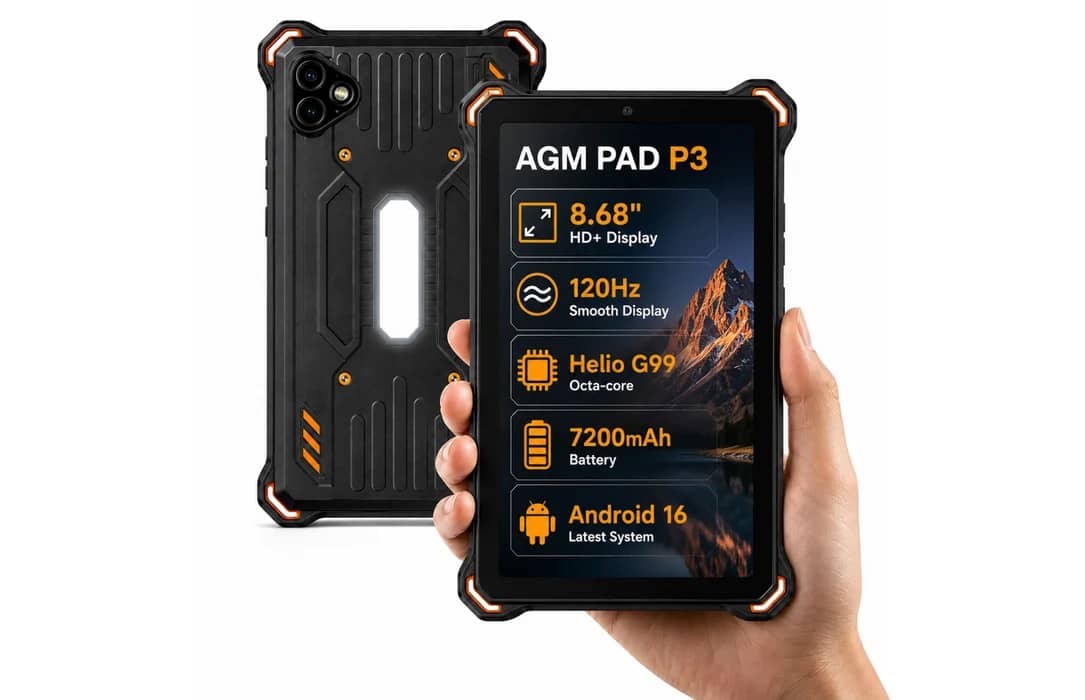AGM выпустила защищенный планшет Pad P3 Compact с ярким экраном и встроенным фонарем